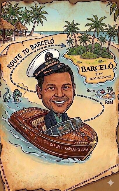 Second Captain Barceló caricature variant
